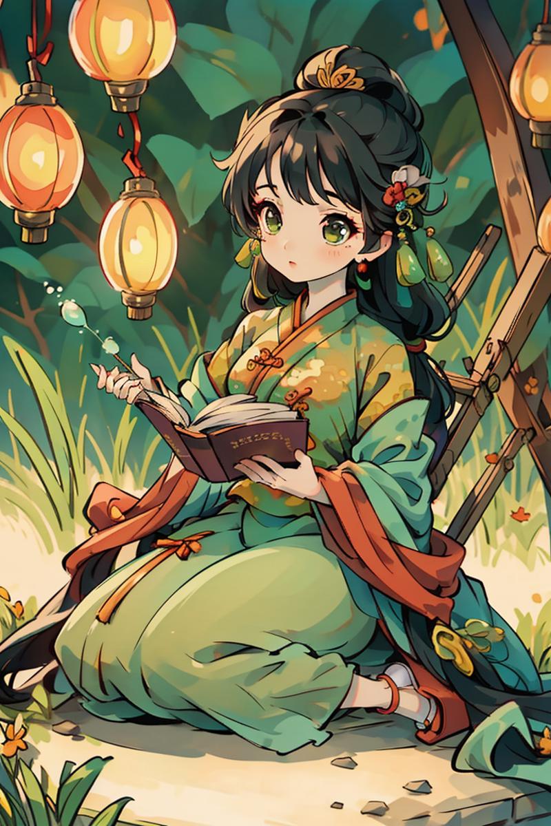 381016-2303180397-(masterpiece),(best quality), 1girl,chibi, full body,in style of blindbox, ((green Cheongsam)), sitting in a traditional Chinese.png